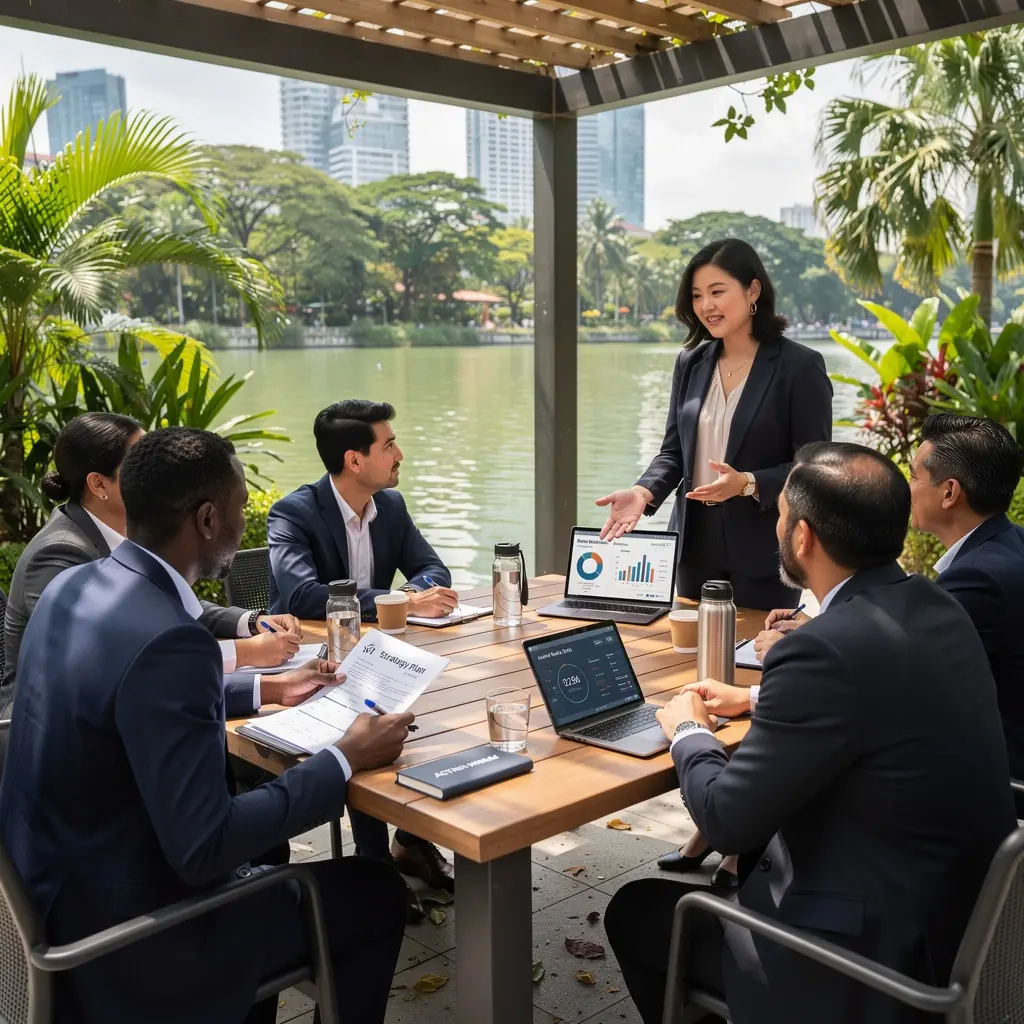 Professional business solutions illustration